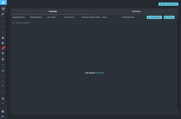 Build dynamic materials picklists to track consumption