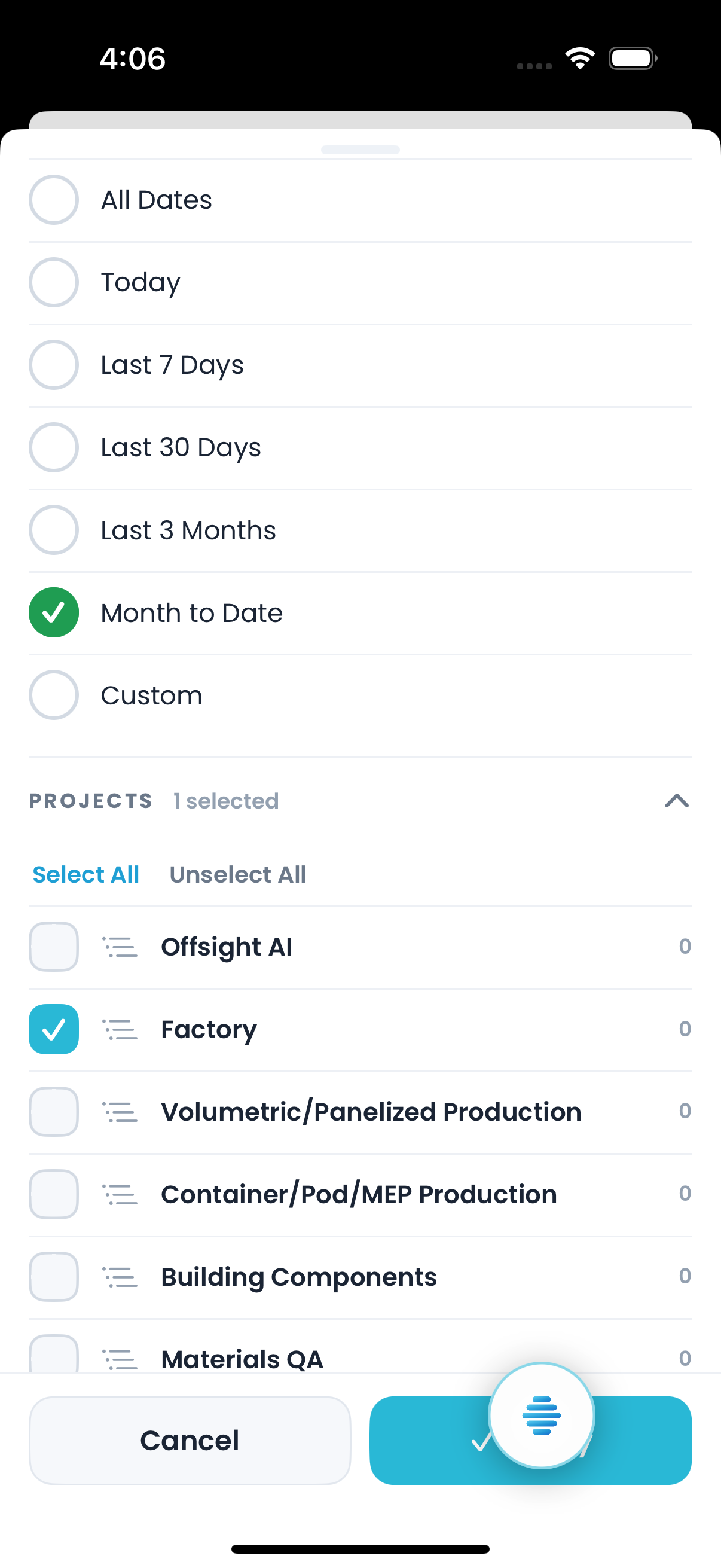 A day of the labor schedule on iPhone