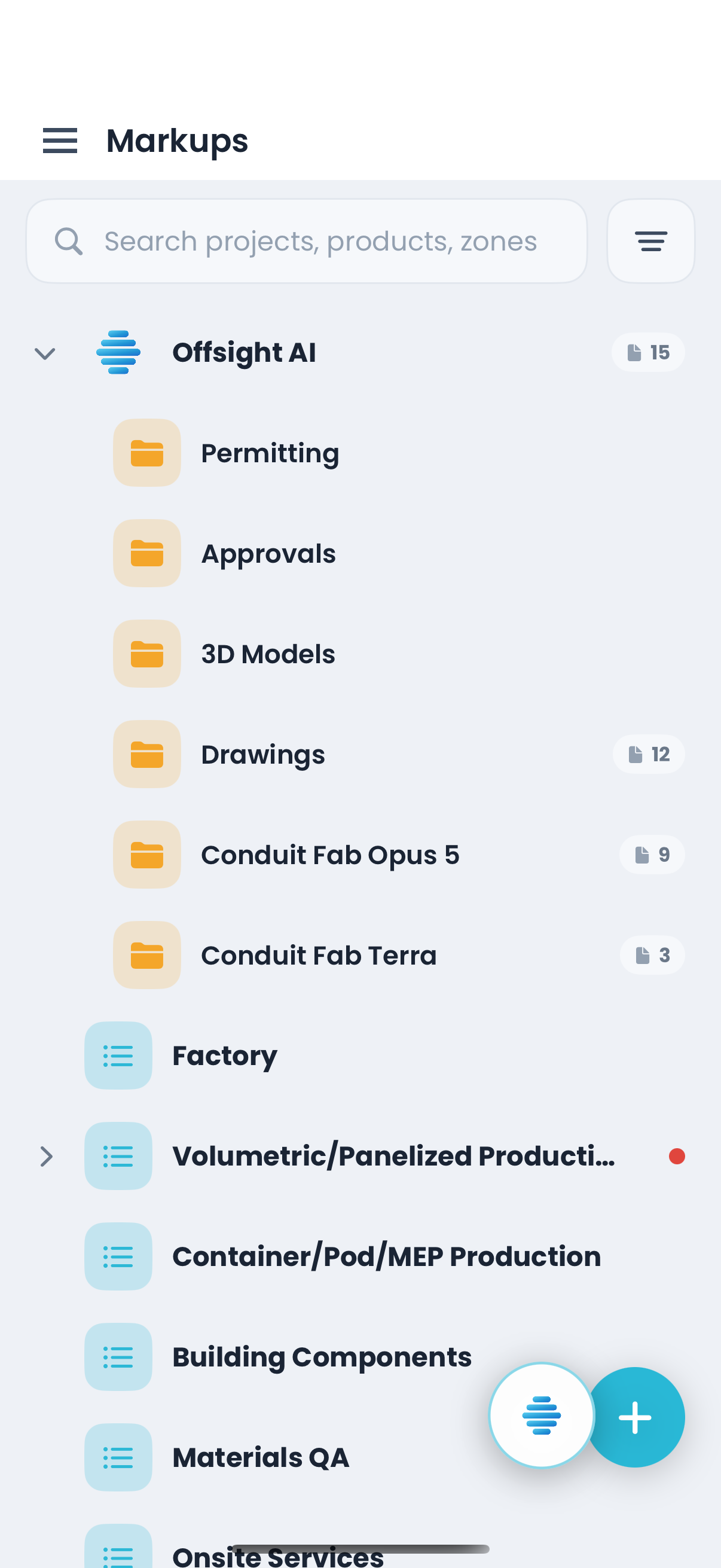 Drawing markups on iPhone in Offsight