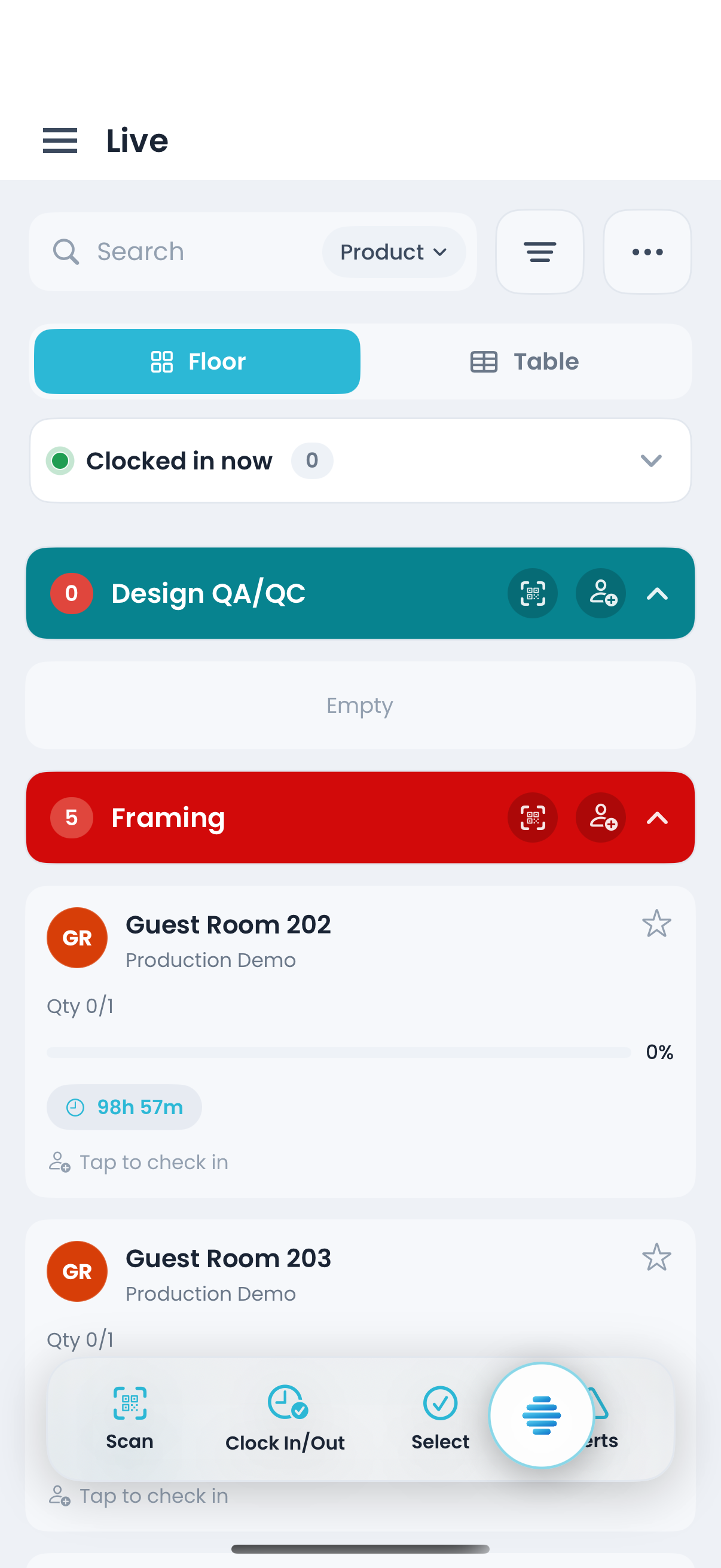A scheduled order open on iPhone before it is sent to the floor